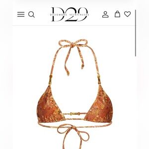 Orange Patterned Bikini Top D29 diciembre veintinueve